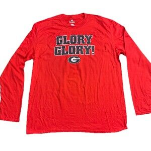 Mens Red Georgia Bulldogs Hometown Collection Glory Glory Long Sleeve T-Shirt XL